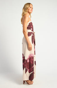 Michelle - Floral Strapless Jumpsuit