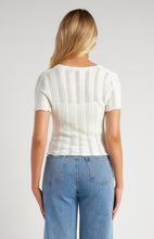 Load image into Gallery viewer, Adele - Crochet Knit Top with Scallop Hem Details
