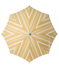 Load image into Gallery viewer, BUSINESS &amp; PLEASURE PREMIUM BEACH UMBRELLA-VINTAGE YELLOW STRIPE - Bohemian Sundays, Business and Pleasure Co., Buy Boho Bohemian Clothing Online Australia, Kivari, Arnhem, Rowie, Will and Be
