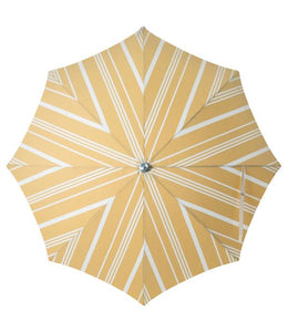 BUSINESS & PLEASURE PREMIUM BEACH UMBRELLA-VINTAGE YELLOW STRIPE - Bohemian Sundays, Business and Pleasure Co., Buy Boho Bohemian Clothing Online Australia, Kivari, Arnhem, Rowie, Will and Be