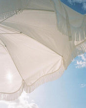 Load image into Gallery viewer, HOLIDAY BEACH UMBRELLA-ANTIQUE WHITE - Bohemian Sundays, Business and Pleasure Co., Buy Boho Bohemian Clothing Online Australia, Kivari, Arnhem, Rowie, Will and Bear, Wandering Folk, Skinned,
